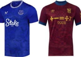 Everton v Ipswich Town 2024-25 Kits