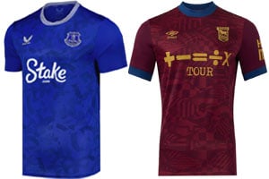 Everton v Ipswich Town 2024-25 Kits