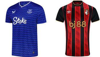 Everton v Bournemouth 2025-26 Kits