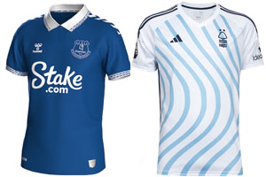 Everton v Nottingham Forest 2023-24 Shirts