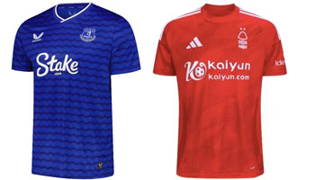 Everton v Nottingham Forest 2025-26 Kits