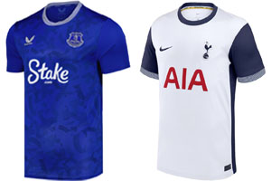Everton v Spurs 2024-25 Kits