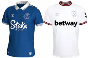 Everton v West Ham 2023-24 Shirts