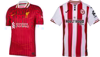 Liverpool v Brentford 2025-26 Kits