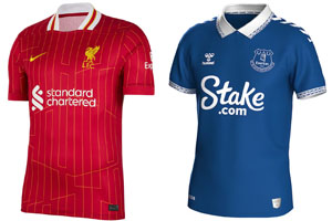 Liverpool v Everton 2024-25 Kits