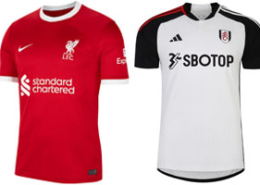 Liverpool v Fulham 2023-24 Shirts