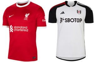 Liverpool v Fulham 2023-24 Shirts