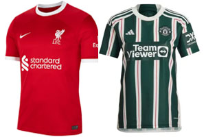 Liverpool v Man United 2023-24 Shirts