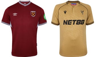 West Ham v Crystal Palace 2025-26 Kits