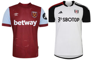 West Ham v Fulham 2023-24 Shirts