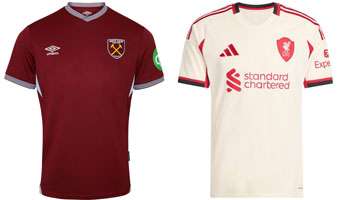 West Ham v Liverpool 2025-26 Kits