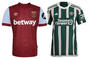 West Ham v Man United 2023-24 Shirts