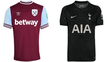 West Ham v Spurs 2025-26 Kits