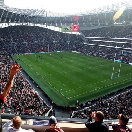 England Rubgy players at Twickenham