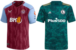 Aston Villa v Legia Warszawa 2023-24 Shirts