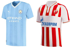 Man City v Red Star Belgrade 2023-24 Shirts