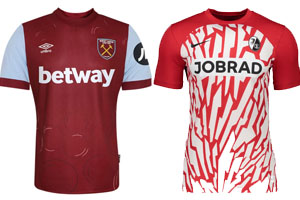 West Ham v Sport-Club Freiburg 2023-24 Shirts-Recovered