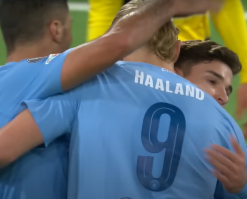 Erling Haaland goal v Young Boys Champions League
