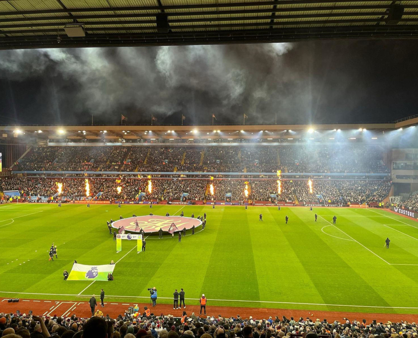 Aston Villa Hospitality - View from the seats in Lions Restaurant, Villa Park 2025/26
