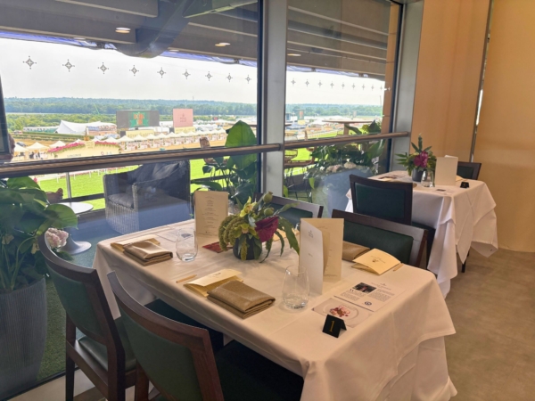 Royal Ascot The Vista Table Setting with View of Track