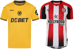 Wolves v Brentford 2024-25 Kits