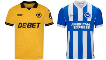 Wolves v Brighton 2025-26 Kits