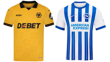 Wolves v Brighton 2025-26 Kits