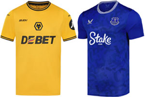 Wolves v Everton 2024-25 Kits