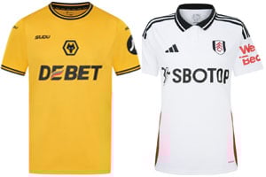 Wolves v Fulham 2024-25 Kits