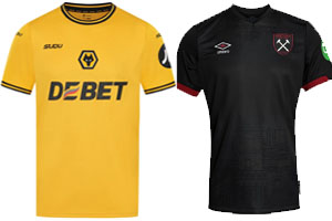 Wolves v West Ham 2024-25 Kits