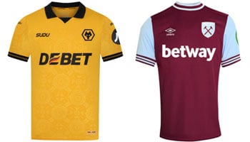 Wolves v West Ham 2025-26 Kits