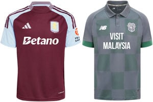 Aston Villa v Cardiff City FA Cup 2024-25 Kits