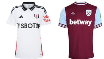 Fulham v West Ham 2025-26 Kits