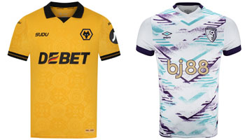 Wolves v Bournemouth 2025-26 Kits