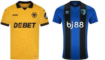 Wolves v Bournemouth 2025-26 Kits
