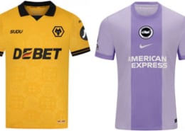 Wolves v Brighton 2025-26 Kits
