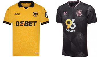 Wolves v Burnley 2025-26 Kits