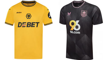 Wolves v Burnley 2025-26 Kits