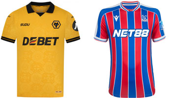 Wolves v Crystal Palace 2025-26 Kits