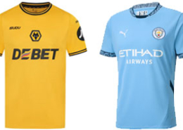 Wolves v Man City 2025-26 Kits