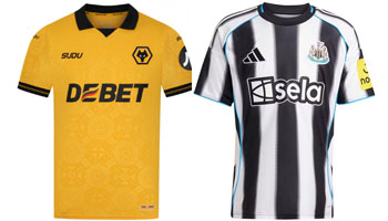 Wolves v Newcastle United 2025-26 Kits