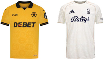 Wolves v Nottingham Forest 2025-26 Kits