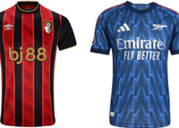 Bournemouth v Arsenal 2025-26 Kits