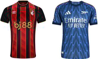 Bournemouth v Arsenal 2025-26 Kits