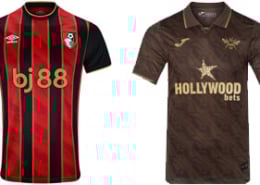 Bournemouth v Brentford 2025-26 Kits