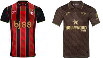 Bournemouth v Brentford 2025-26 Kits