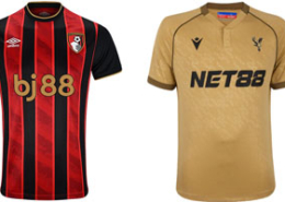 Bournemouth v Crystal Palace 2025-26 Kits