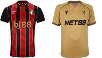 Bournemouth v Crystal Palace 2025-26 Kits