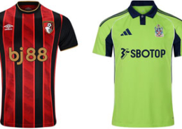 Bournemouth v Fulham 2025-26 Kits