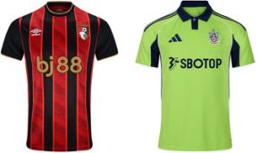 Bournemouth v Fulham 2025-26 Kits